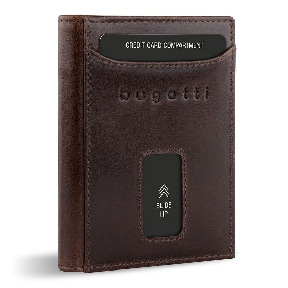 bugatti Secure Slim Portfel Ochrona RFID Skórzany 8 cm