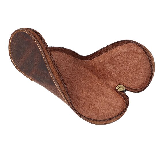 Greenburry Skórzane etui na okulary w stylu vintage 17 cm