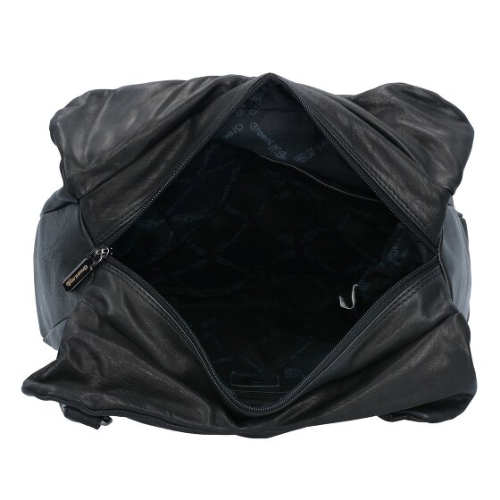 Greenland Nature Black Nappa Shoulder Bag Leather 38 cm