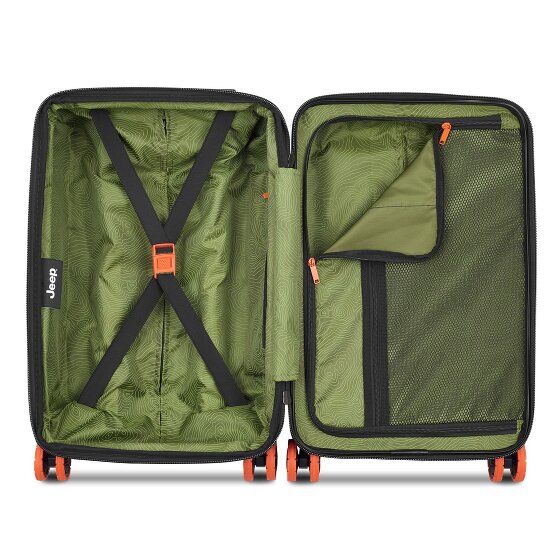 Jeep JH002B 4 kółka Walizka kabinowy XL 55 cm z plisą rozprężną
