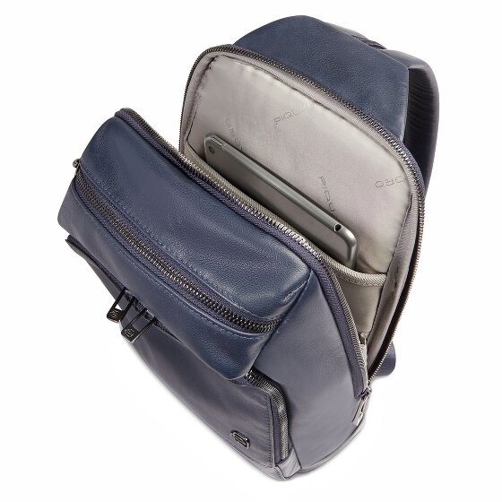 Piquadro Skórzana torba na ramię Monospalla 31 cm