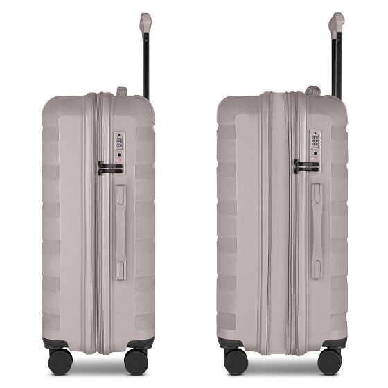 d&n South Dakota 4 kółka Walizka M 66 cm z plisą rozprężną