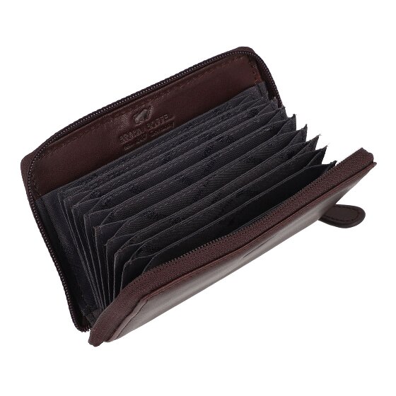 Braun Büffel Arezzo Etui na karty kredytowe Ochrona RFID Skórzany 11.5 cm