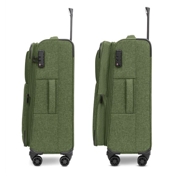 Redolz Essentials 12 MEDIUM – walizka na 4 kółkach, 67 cm, z funkcją poszerzenia kieszeni