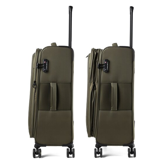 d&n Travel Line 9704 4 kółka Walizka M 68 cm z plisą rozprężną