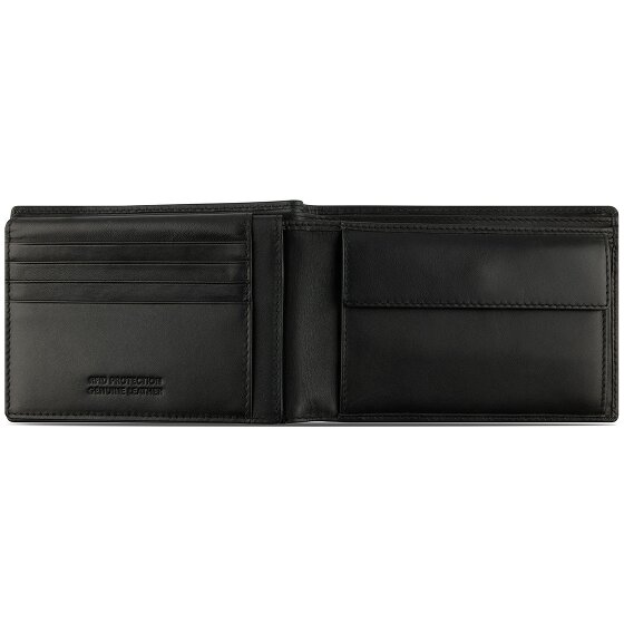 bugatti Super Slim Portfel Ochrona RFID Skórzany 12 cm