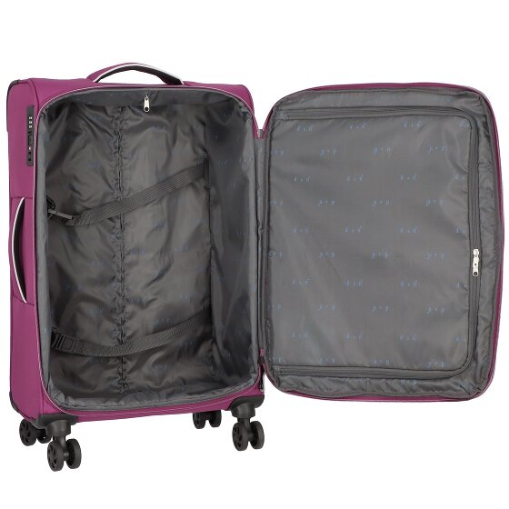 d&n Travel Line 9204 4 kółka Walizka M 66 cm z funkcją poszerzenia