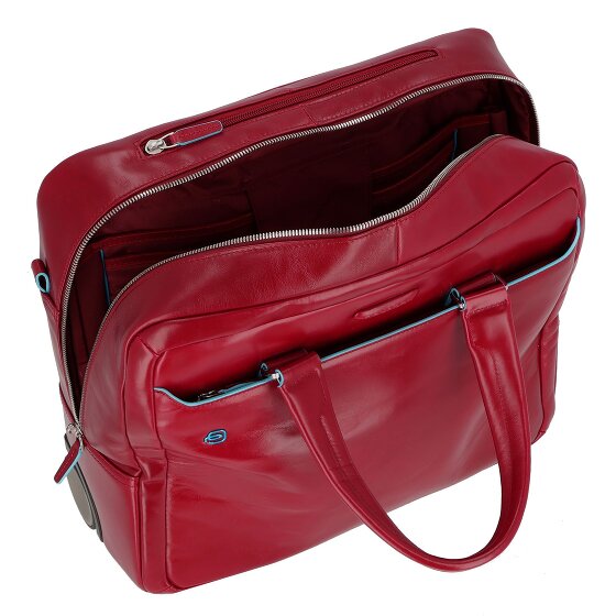 Piquadro Blue Square 2-Wheel Business Trolley Leather 36 cm Laptop Compartment