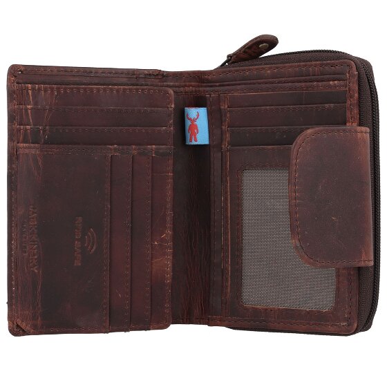 Jack Kinsky Monterey Portfel Ochrona RFID Skórzany 10 cm