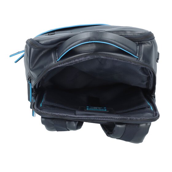 Piquadro Blue Square Revamp Plecak biznesowy Skórzany 37 cm Komora na laptopa