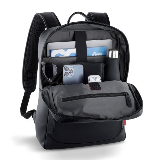 bugatti Clark Plecak Skórzany 42 cm Komora na laptopa