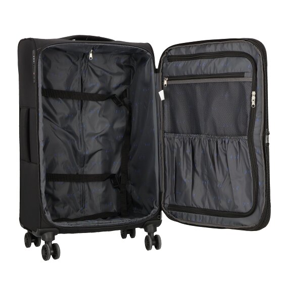 d&n Travel Line 9504 4 kółka Walizka M 67 cm z plisą rozprężną
