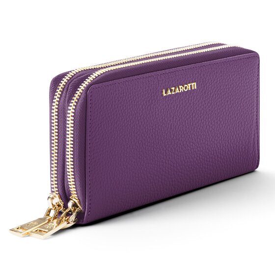 Lazarotti Bologna Leather XL Double Zip-Around Wallet RFID Leather 20 cm