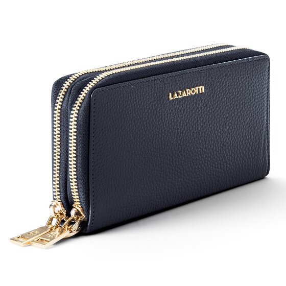 Lazarotti Bologna Leather XL Double Zip-Around Wallet RFID Leather 20 cm