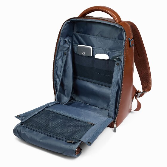 Piquadro Blue Square Plecak Ochrona RFID Skórzany 39 cm Komora na laptopa