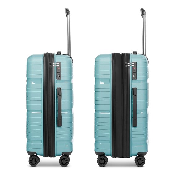 d&n Travel Line 4300-Plus 4 kółka Walizka M 65 cm z plisą rozprężną