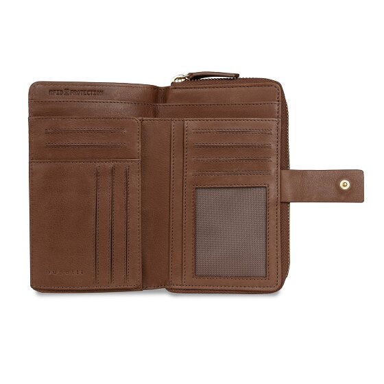 bugatti Noemi Portfel Ochrona RFID Skórzany 16 cm