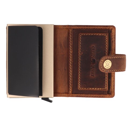Greenburry Vintage Portfel Ochrona RFID Skórzany 7.5 cm