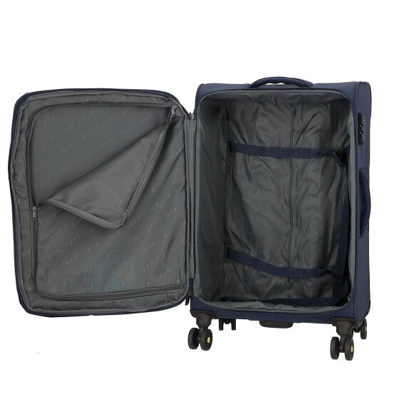 d&n Travel Line 9704 4 kółka Walizka M 68 cm z plisą rozprężną