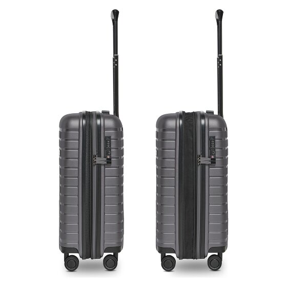 Pactastic Collection 04 THE CABIN + 4 kółka Walizka kabinowy S 55 cm z plisą rozprężną