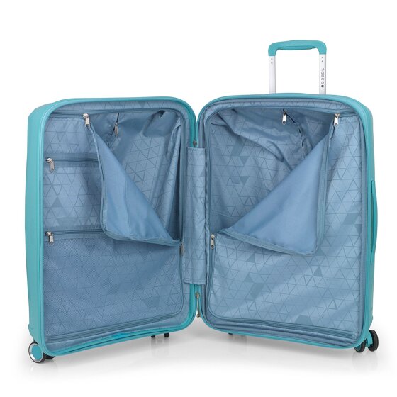 Gabol Queens 4 kółka Zestaw walizek 3-części z plisą rozprężną