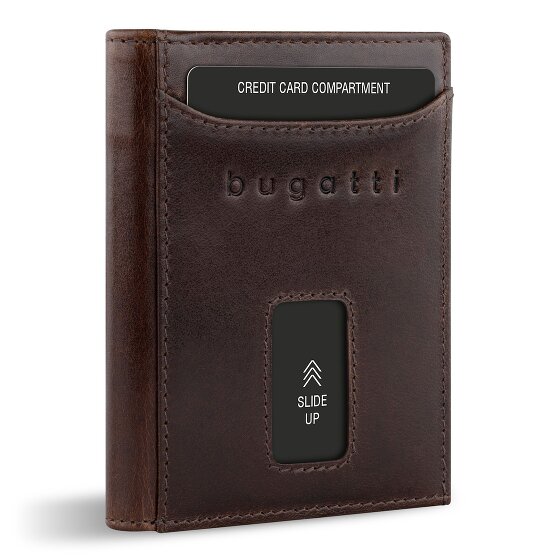 bugatti Secure Slim Portfel Ochrona RFID Skórzany 8 cm