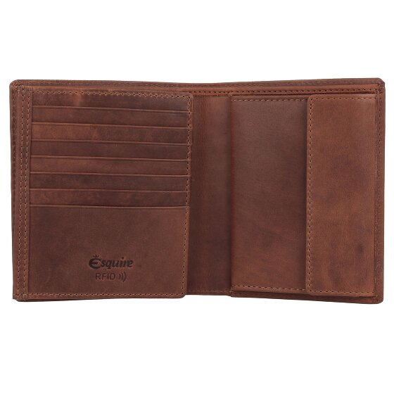 Esquire Dallas Portfel Ochrona RFID Skórzany 12 cm