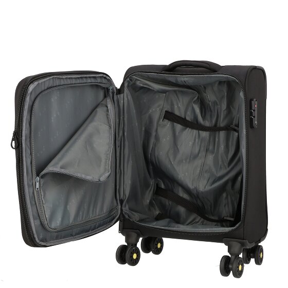 d&n Travel Line 9704 4 kółka Walizka kabinowa S 55 cm z funkcją poszerzenia