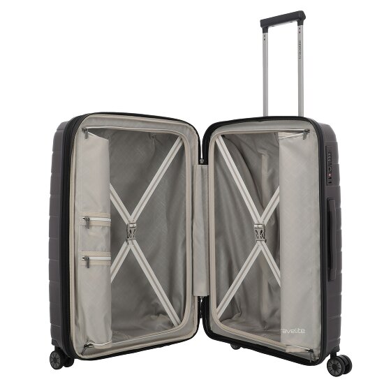 Travelite Air Base 4 kółka Walizka M 67 cm z plisą rozprężną
