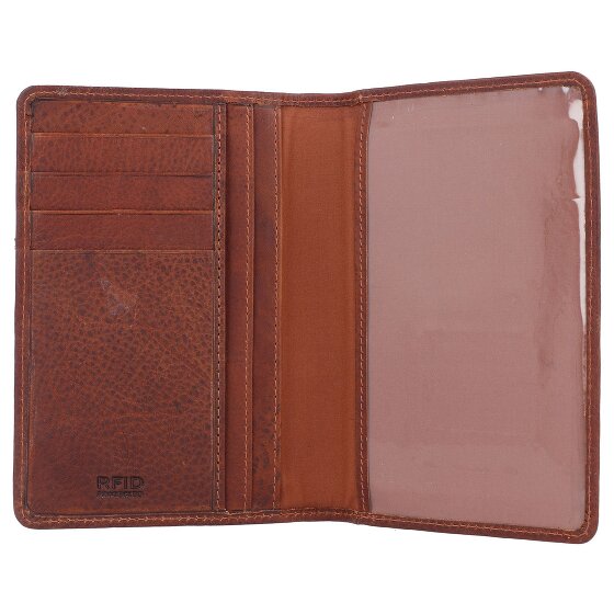 Burkely Skórzane etui na paszport RFID Antique Avery 10 cm