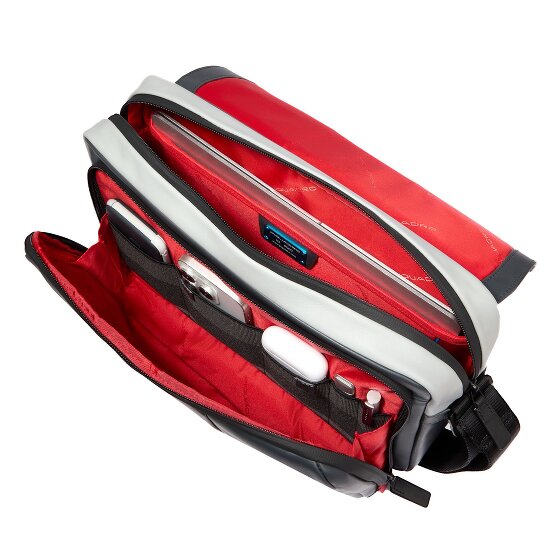 Piquadro Urban Posłaniec Ochrona RFID Skórzany 35 cm Komora na laptopa