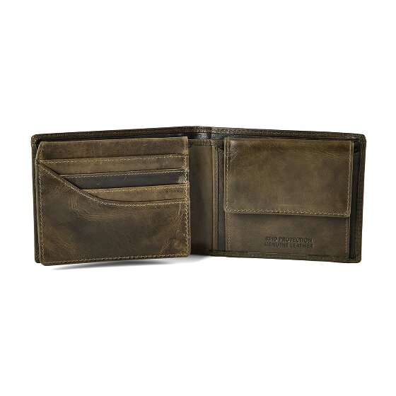 Greenburry Newport Portfel Ochrona RFID Skóra 12 cm