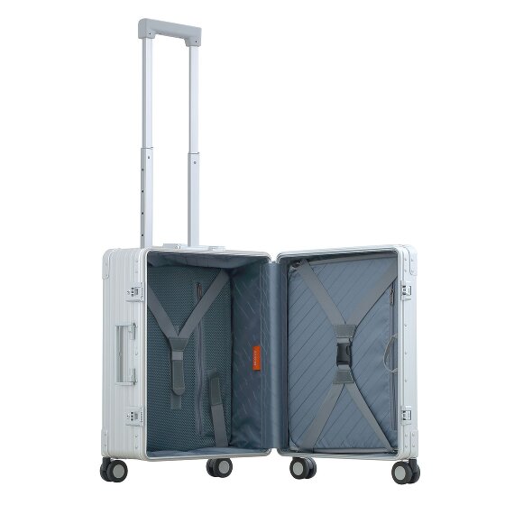 Aleon Walizka kabinowa Traveler Domestic z 4 kółkami, Aluminium, 55 cm