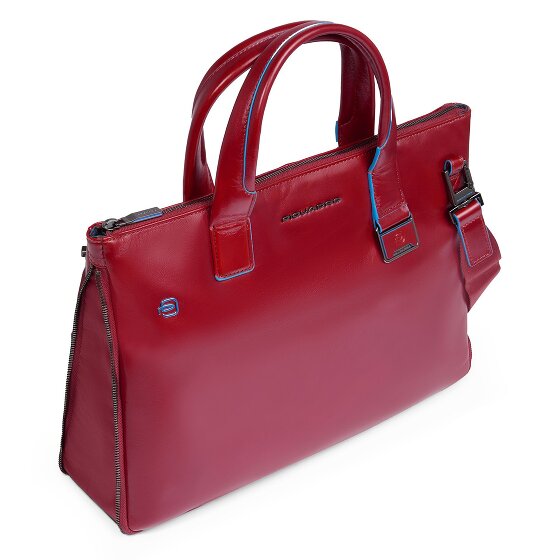 Piquadro Blue Square Shopper Bag Skórzany 38 cm Komora na laptopa z plisą rozprężną