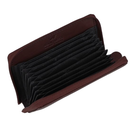 Braun Büffel Arezzo Etui na karty kredytowe Ochrona RFID Skórzany 11.5 cm