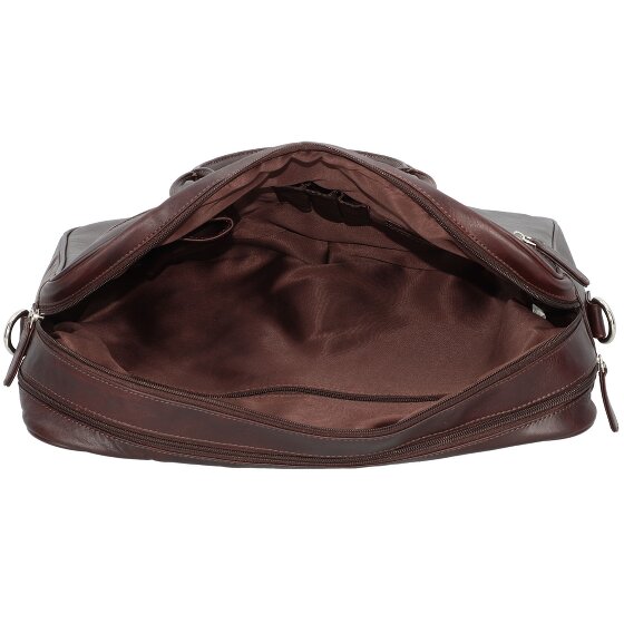 Dermata Teczka skórzana 40 cm przegroda na laptopa