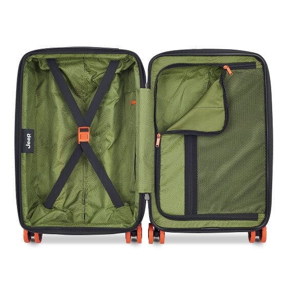 Jeep JH002B 4 kółka Walizka kabinowy XL 55 cm z plisą rozprężną