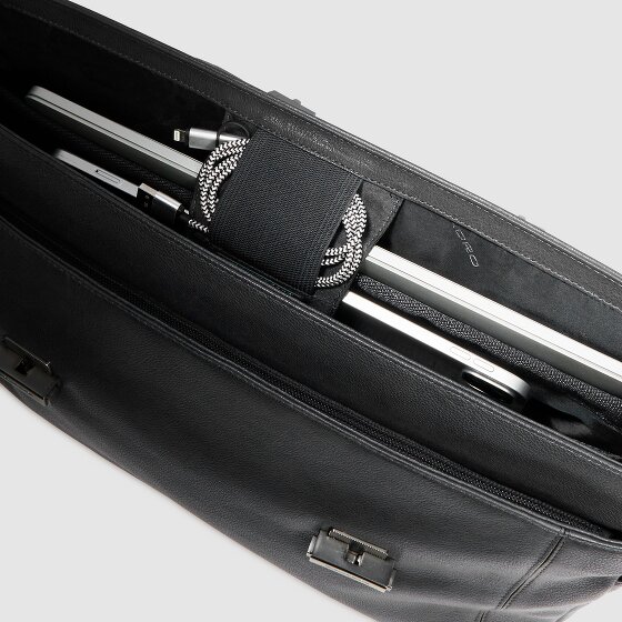 Piquadro Cronus Teczka Skórzany 31 cm Komora na laptopa