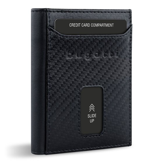 bugatti Secure Slim Portfel Ochrona RFID Skórzany 8 cm