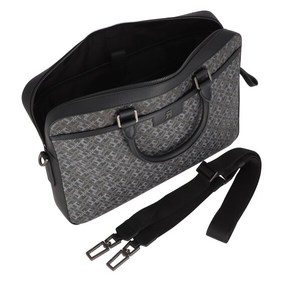 Tommy Hilfiger TH Monogram Teczka Skórzany 40 cm Komora na laptopa