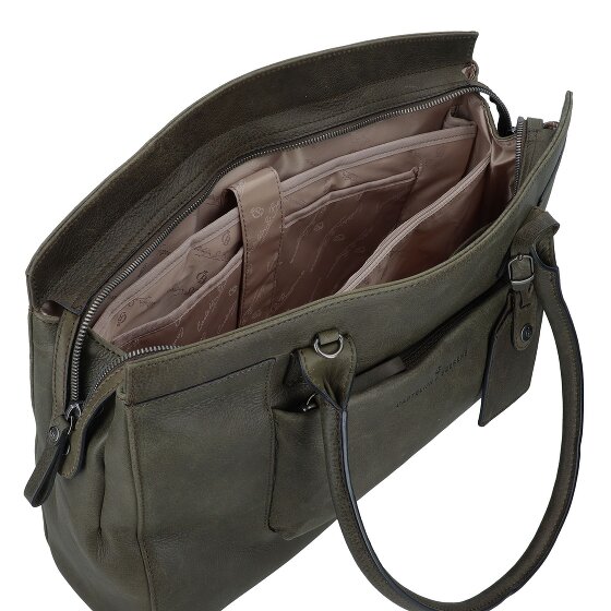 Castelijn & Beerens Skórzana torba na ramię Carisma RFID z przegrodą na laptopa 38 cm