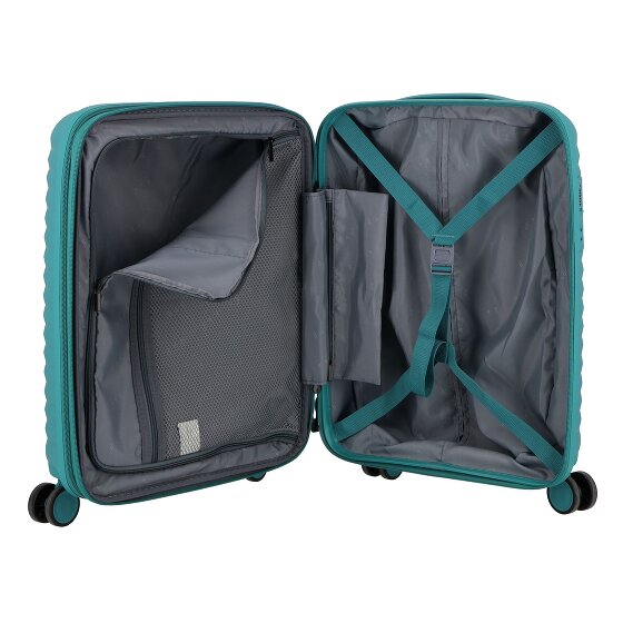 d&n Travel Line 4500 4 kółka Walizka kabinowy S 55 cm z plisą rozprężną