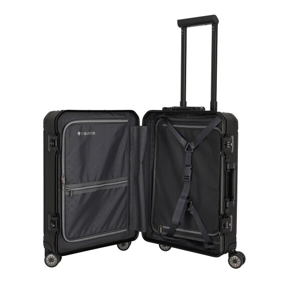 Travelite Walizka kabinowa Next z 4 kółkami, Aluminium, 55 cm