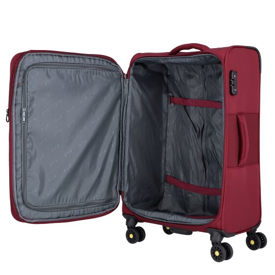 d&n Travel Line 9704 4 kółka Walizka M 68 cm z plisą rozprężną