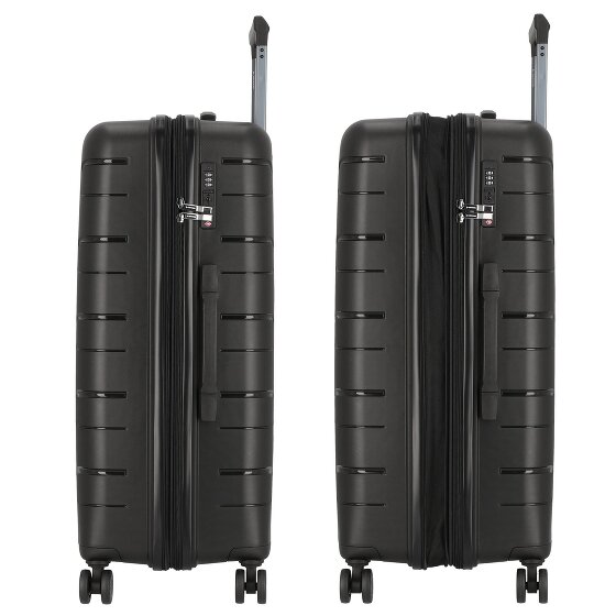 Polestream Strz by Asteroid 4 kółka Walizka L 74 cm z plisą rozprężną