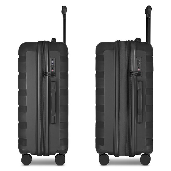 d&n South Dakota 4 kółka Walizka M 66 cm z plisą rozprężną