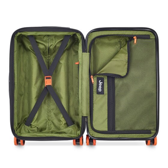 Jeep JH002B 4 kółka Walizka kabinowy XL 55 cm z plisą rozprężną