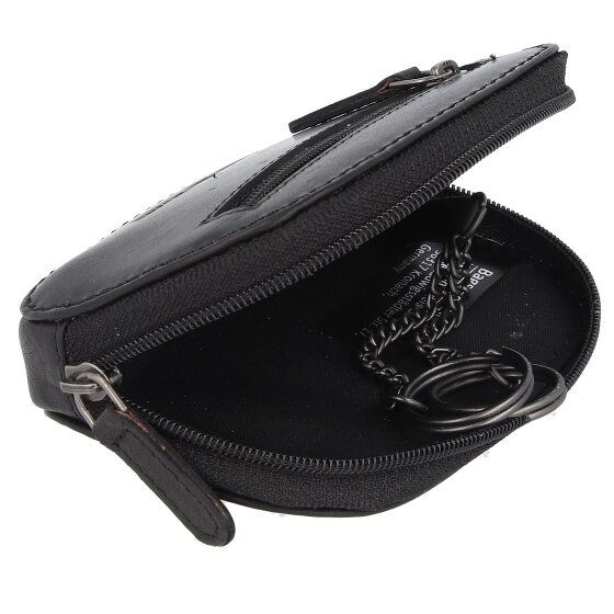 Greenburry Pure Black Portfel z kluczem Skórzany 12 cm