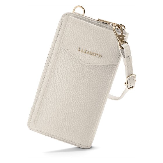 Lazarotti Portfel z skóry typu „zip-around” z Bolonii z Etui na telefon komórkowy, 19 cm