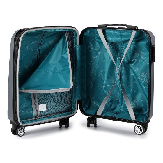 Benzi 5493 4 kółka Walizka kabinowy S 53 cm z plisą rozprężną